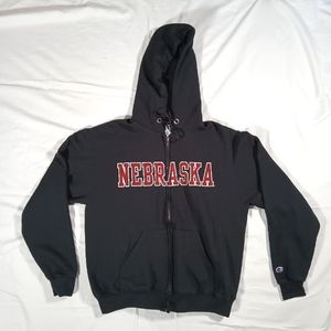 Nebraska Cornhuskers Champion full zip Mens Hoodie